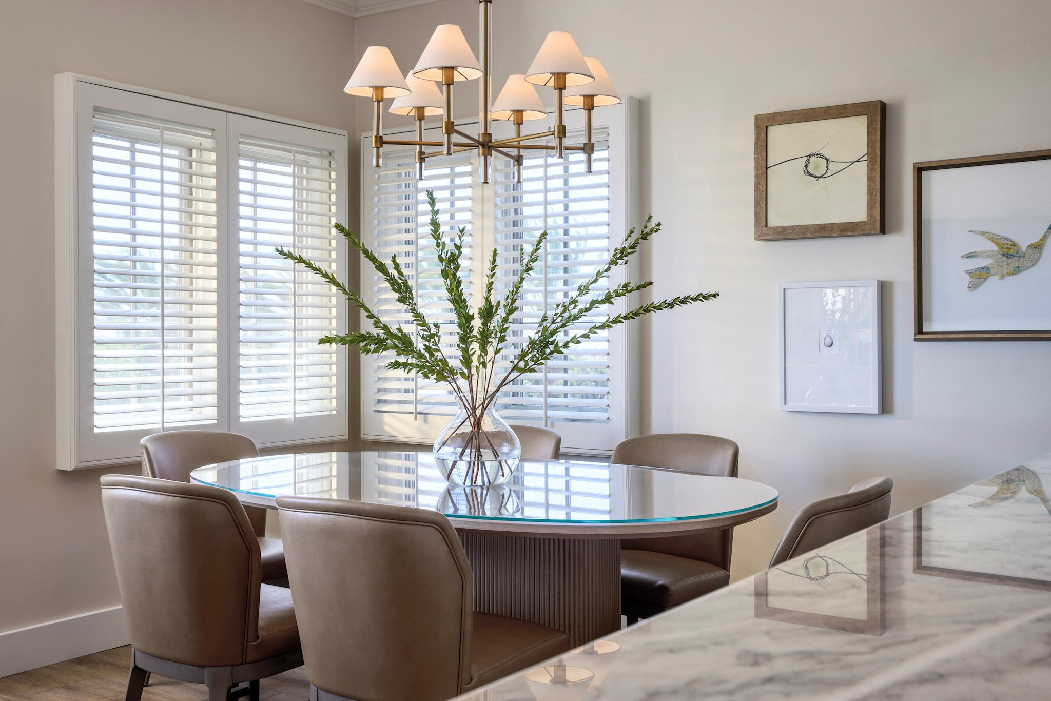 Dining room in a Four Seasons Villa in San Diego