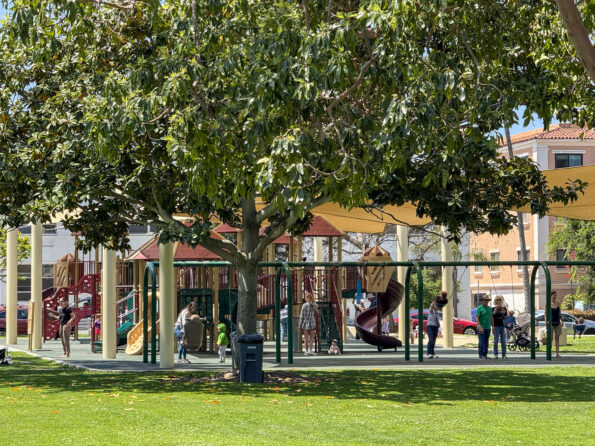 Families play at Spreckels Park Playground