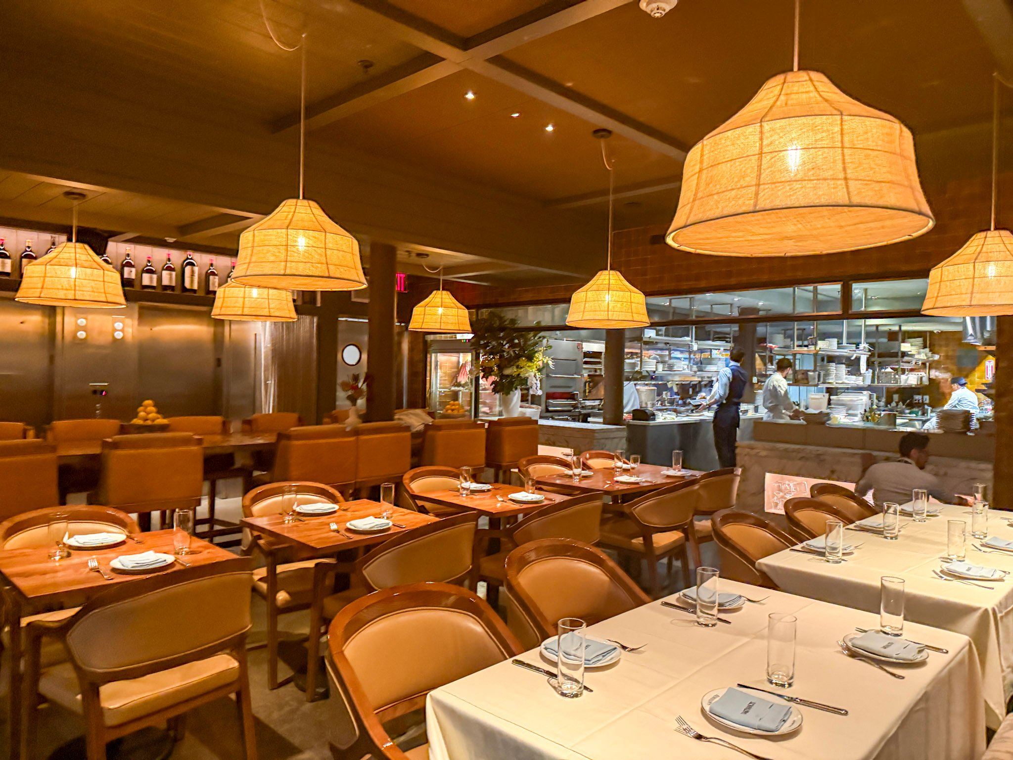 Sartiano's restaurant interior before it gets busy.