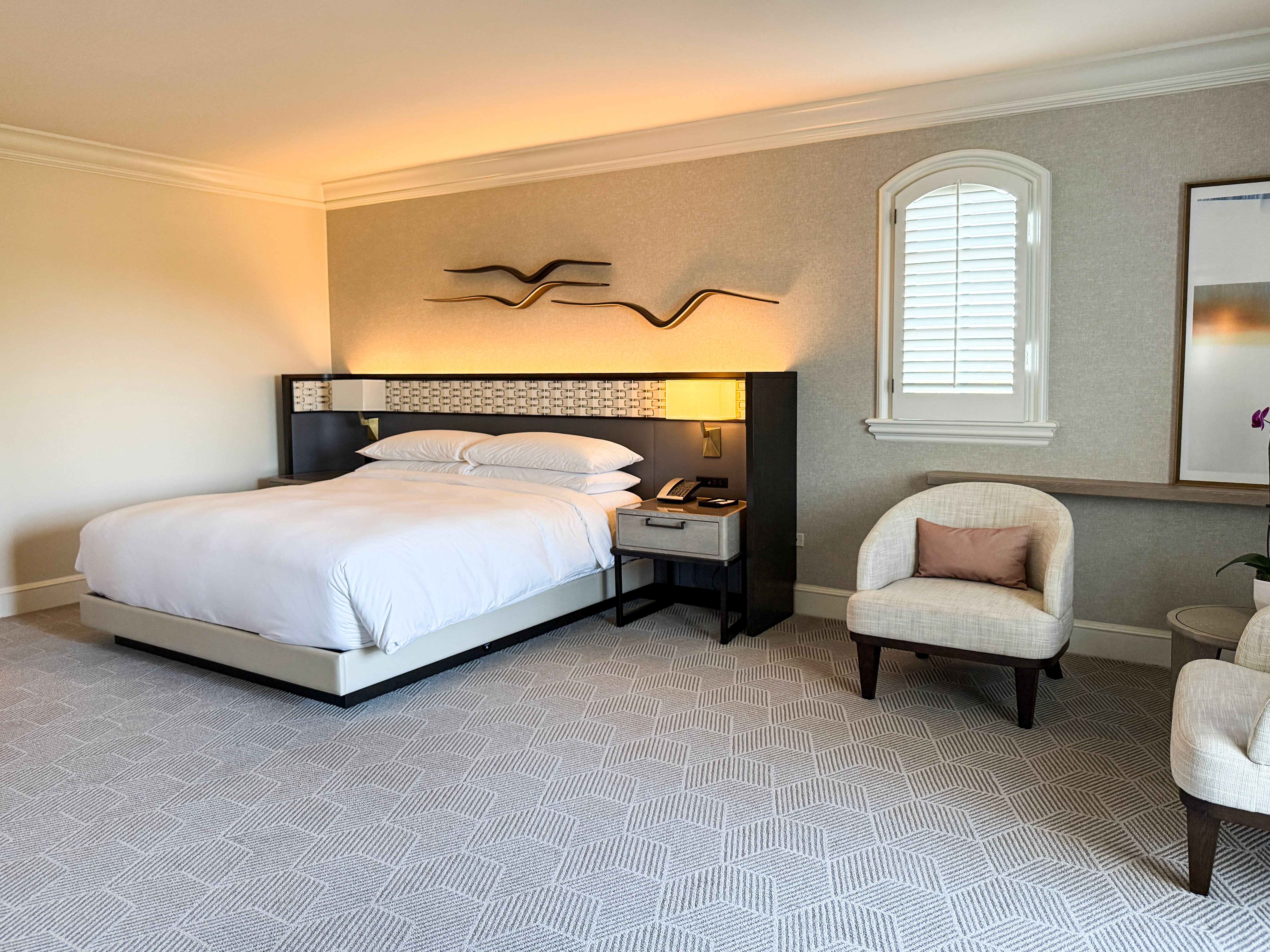 The very large bedroom in my Premium Coastal View Suite.