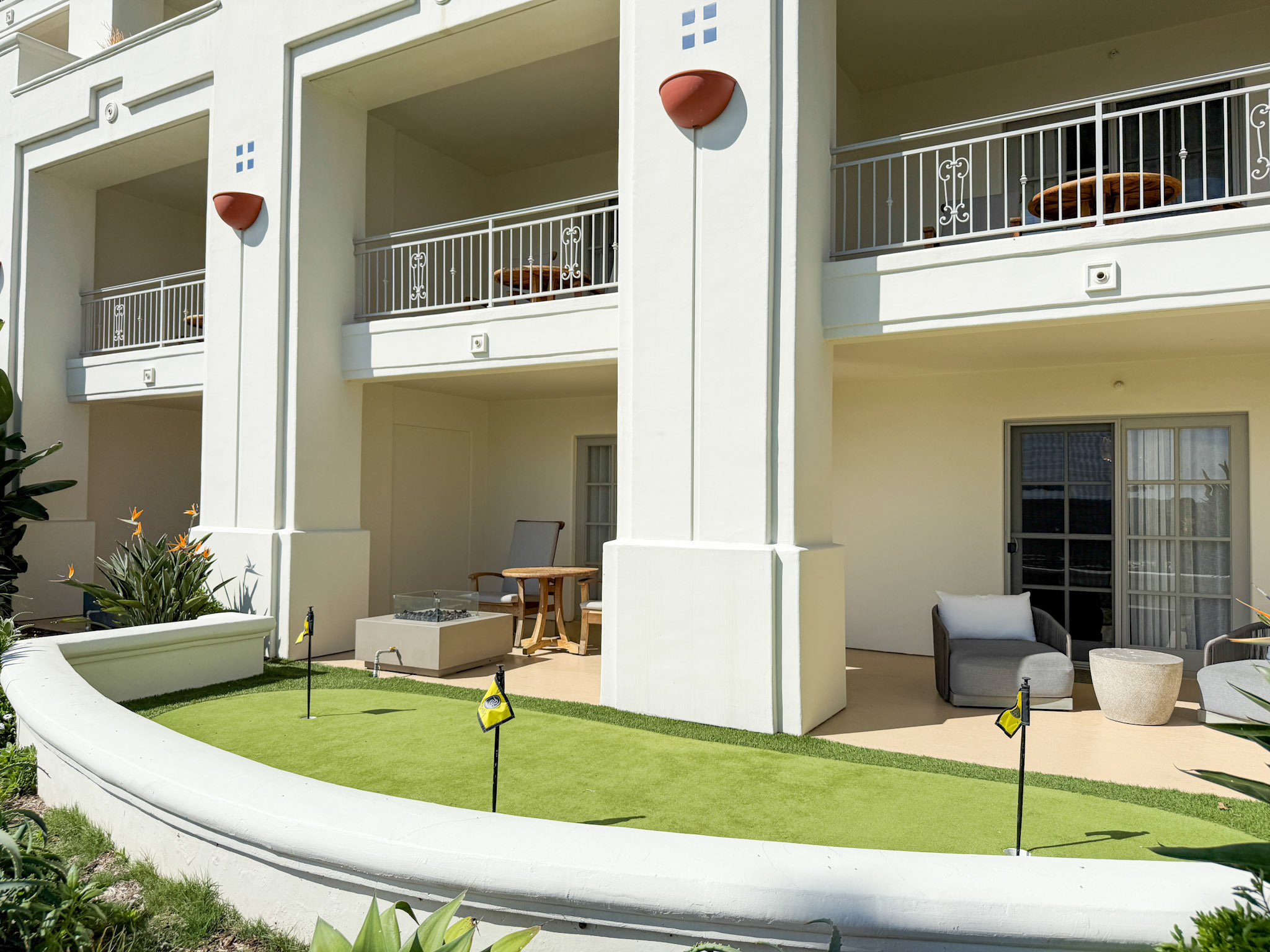 The putting green on the terrace of the Palmer Suite at Park Hyatt Aviara.