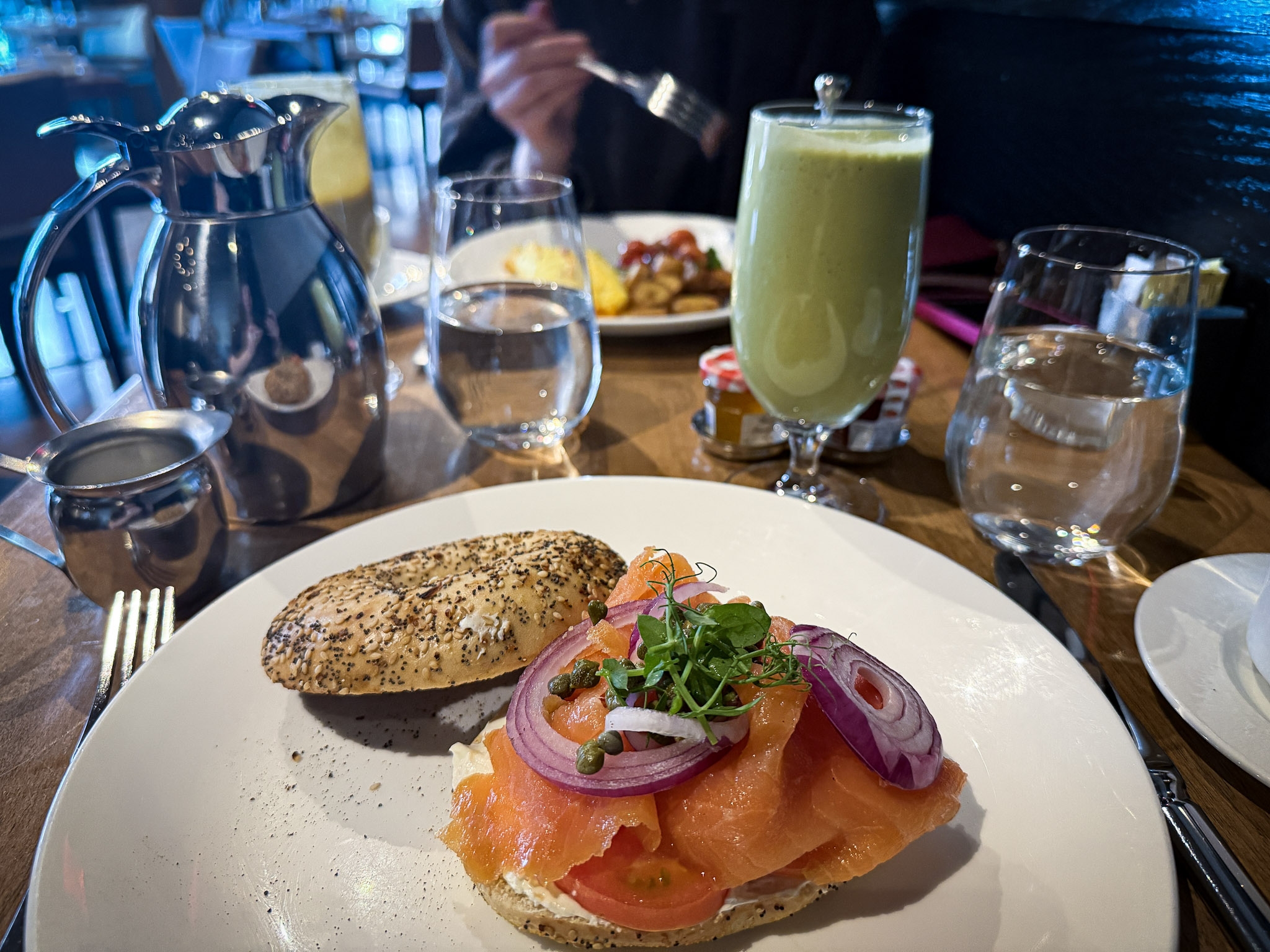 My bagel and lox at The Dominick.