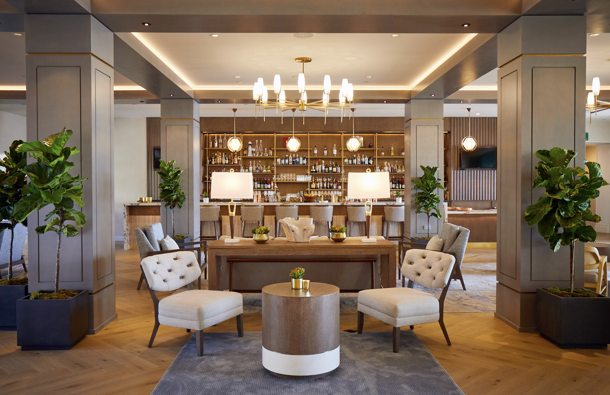 The Living Room lounge bar at L'Auberge Del Mar.