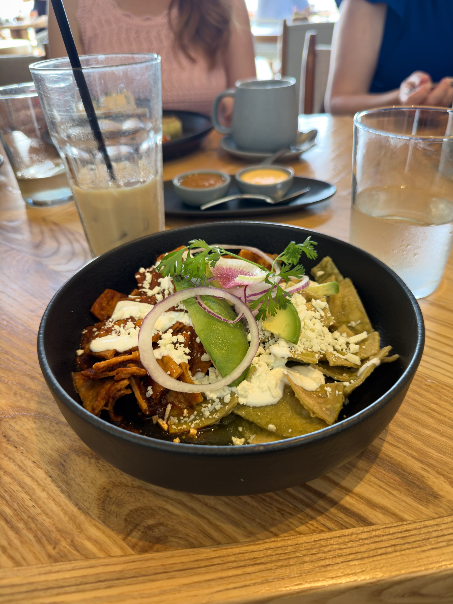 Chilaquiles at breakfast at The Ledge, the beachfront restaurant at The Cape
