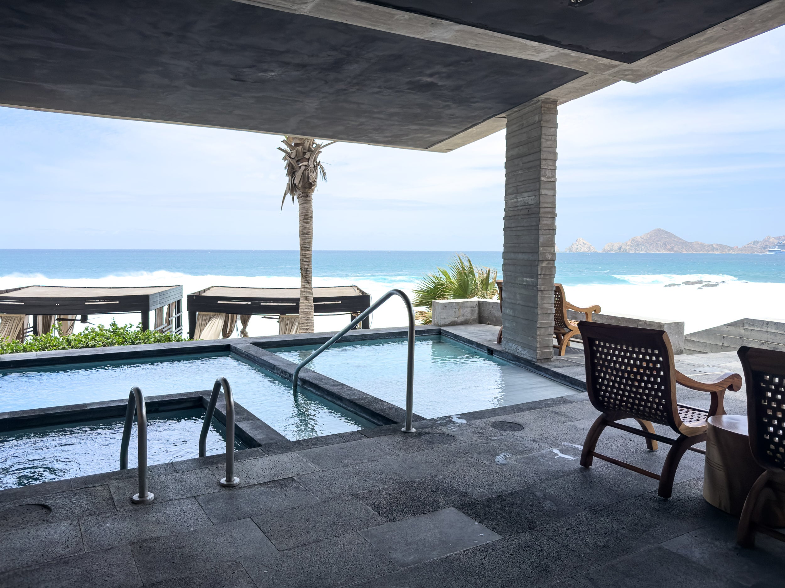 Jacuzzi in the spa lounge area at The Cape, a Thompson Hotel in Cabo San Lucas