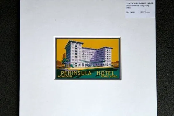 Vintage Luggage Label Peninsula Hotel