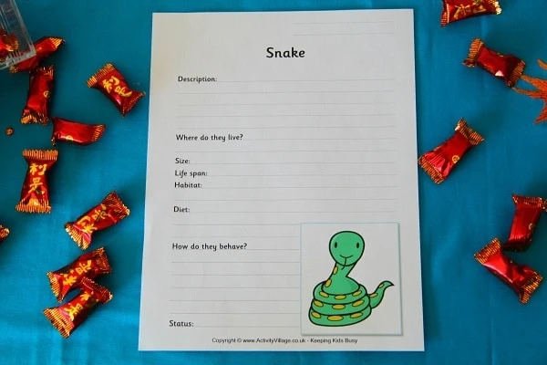 Chinese New Year Printables Animal Worksheets