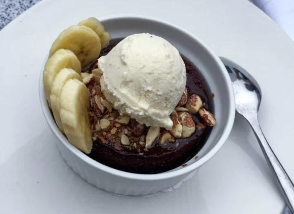 Sticky toffee pudding at George's Ocean Terrace, a La Jolla restaurant
