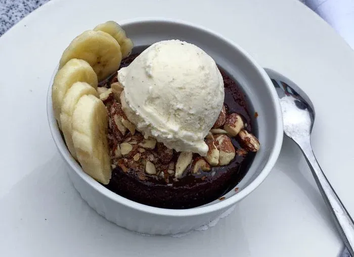 Sticky toffee pudding at George's Ocean Terrace, a La Jolla restaurant