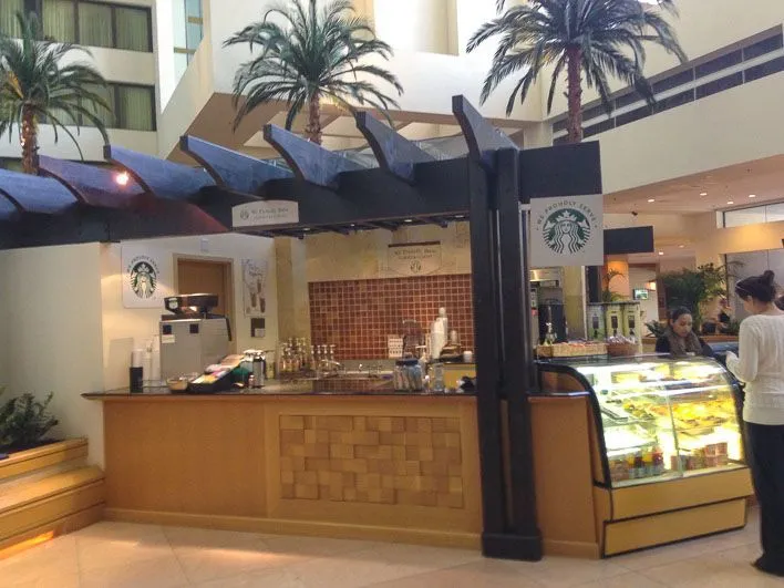 A Starbucks in the lobby