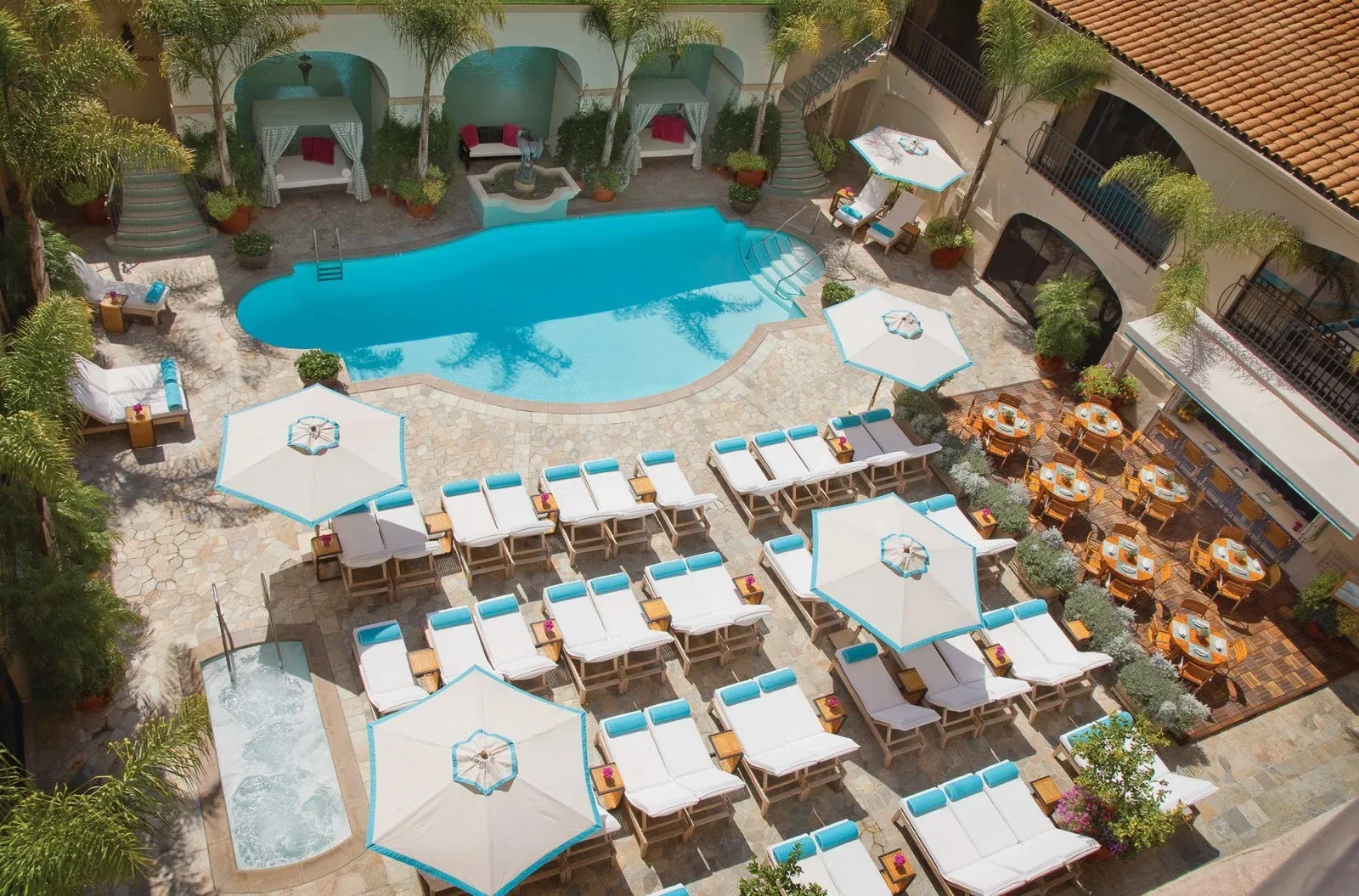 The Beverly Wilshire hotel pool