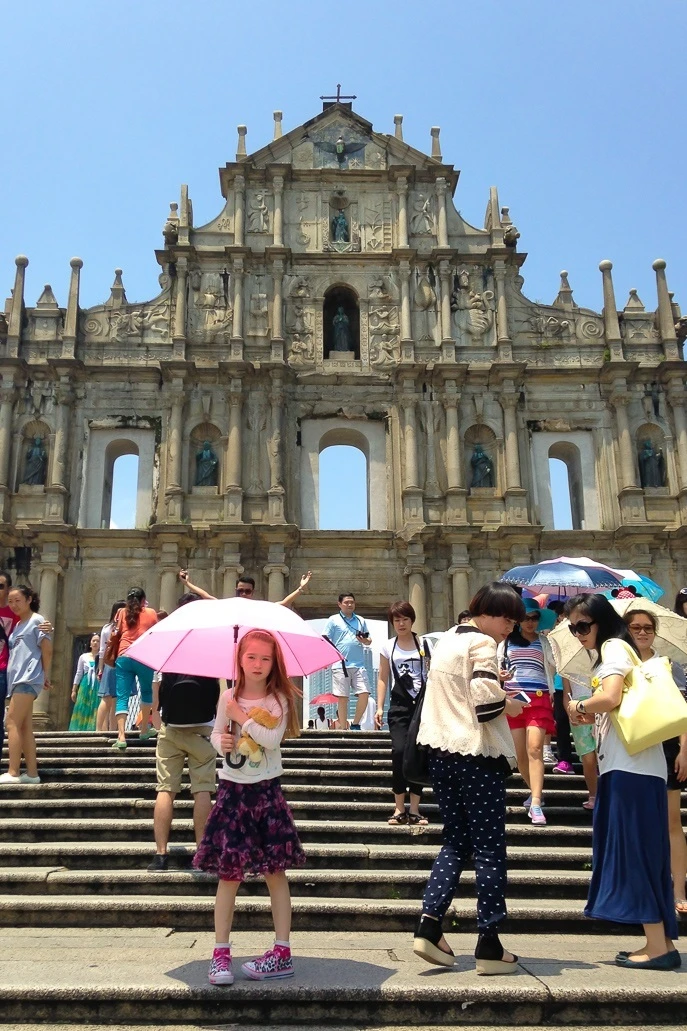 Four Seasons Hotel Macau with kids ruins St Pau