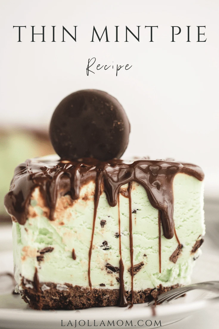 A Girl Scout cookies recipe for Thin Mints mint chip ice cream pie