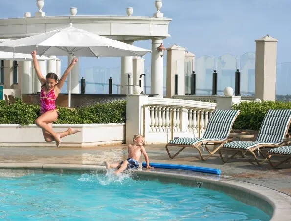 Manchester Grand Hyatt's outdoor pool makes it a perfect downtown San Diego hotel for families.