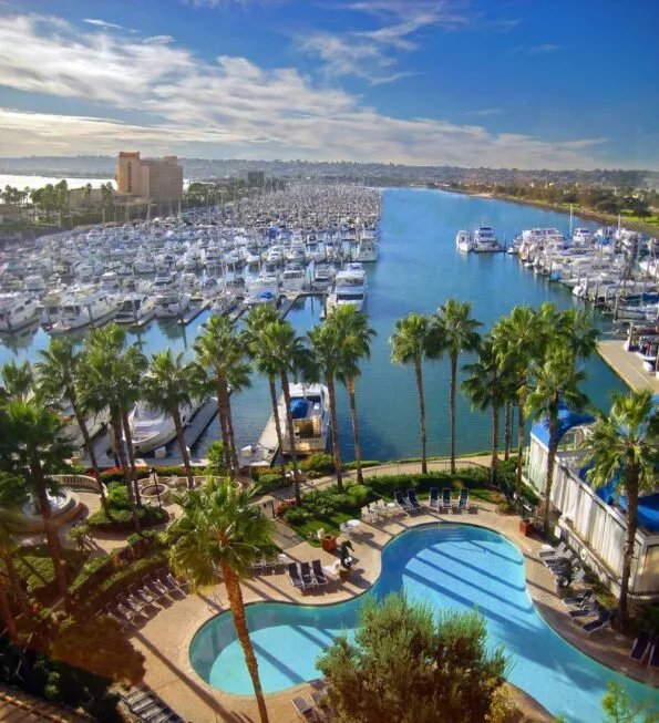 The Sheraton San Diego Hotel and Marina is a great family or business hotel near the San Diego airport