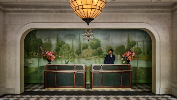 Check-in desk at Four Seasons Boston.