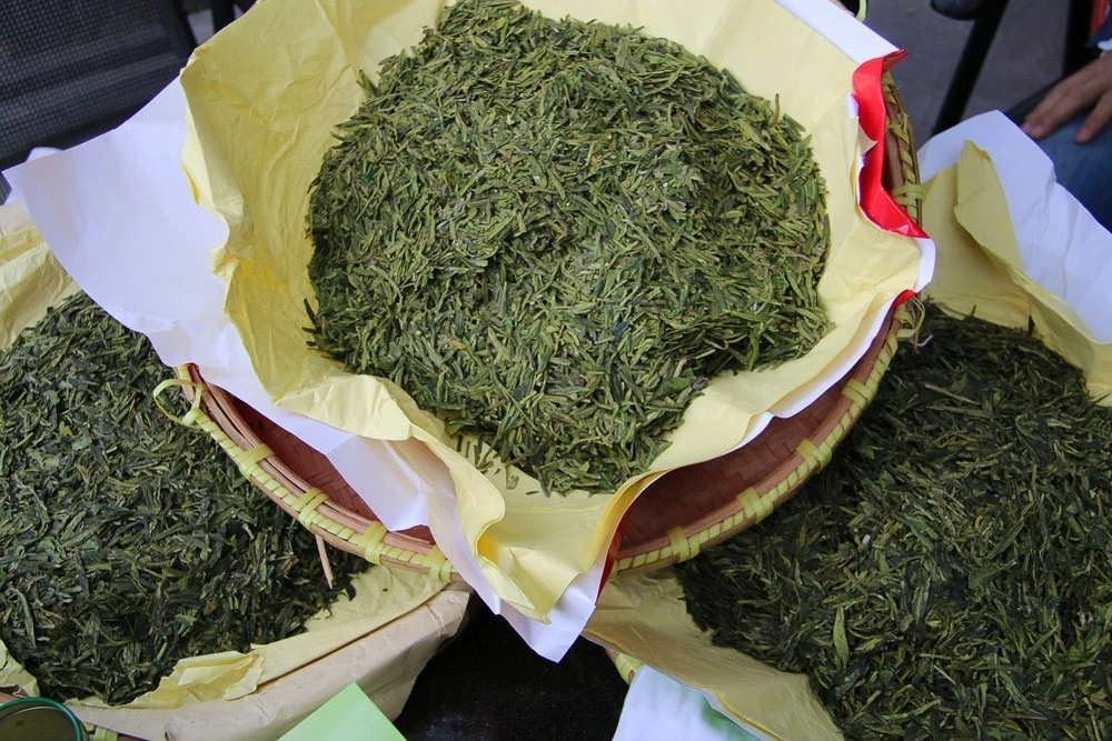 hangzhou longjing tea leaves comparision