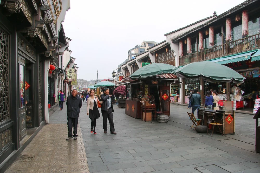 shopping on hefang street hangzhou china