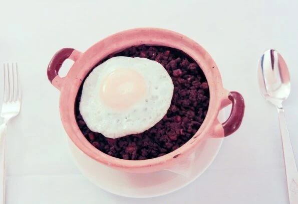 Minchi that we ordered via room service at Four Seasons Macau.