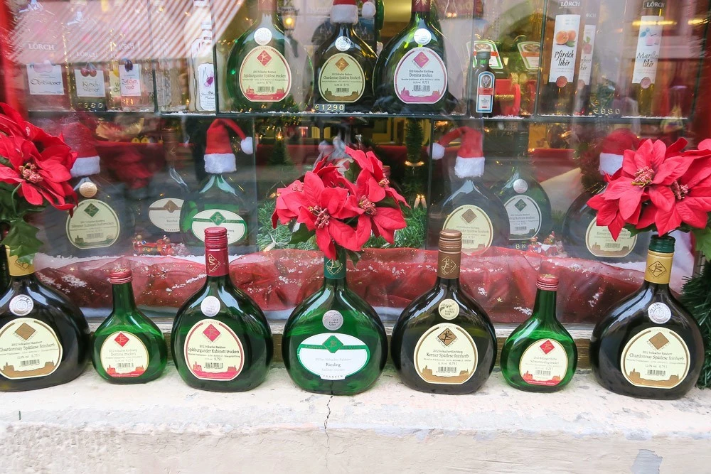 Franconian wine bottles are flat-bottomed so they don't tip over