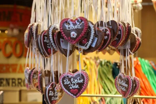 Gingerbread hearts (Lebkuchen) at the Frankfurt Christmas Market