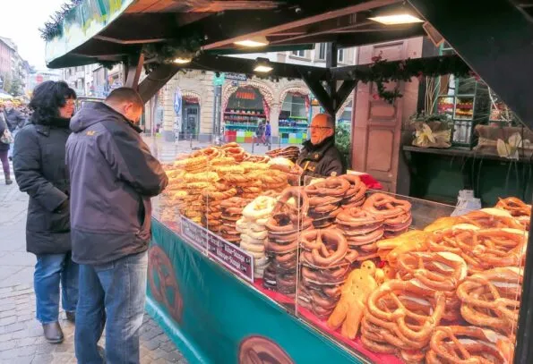 Pretzels at the Frankfurt Christmas Market