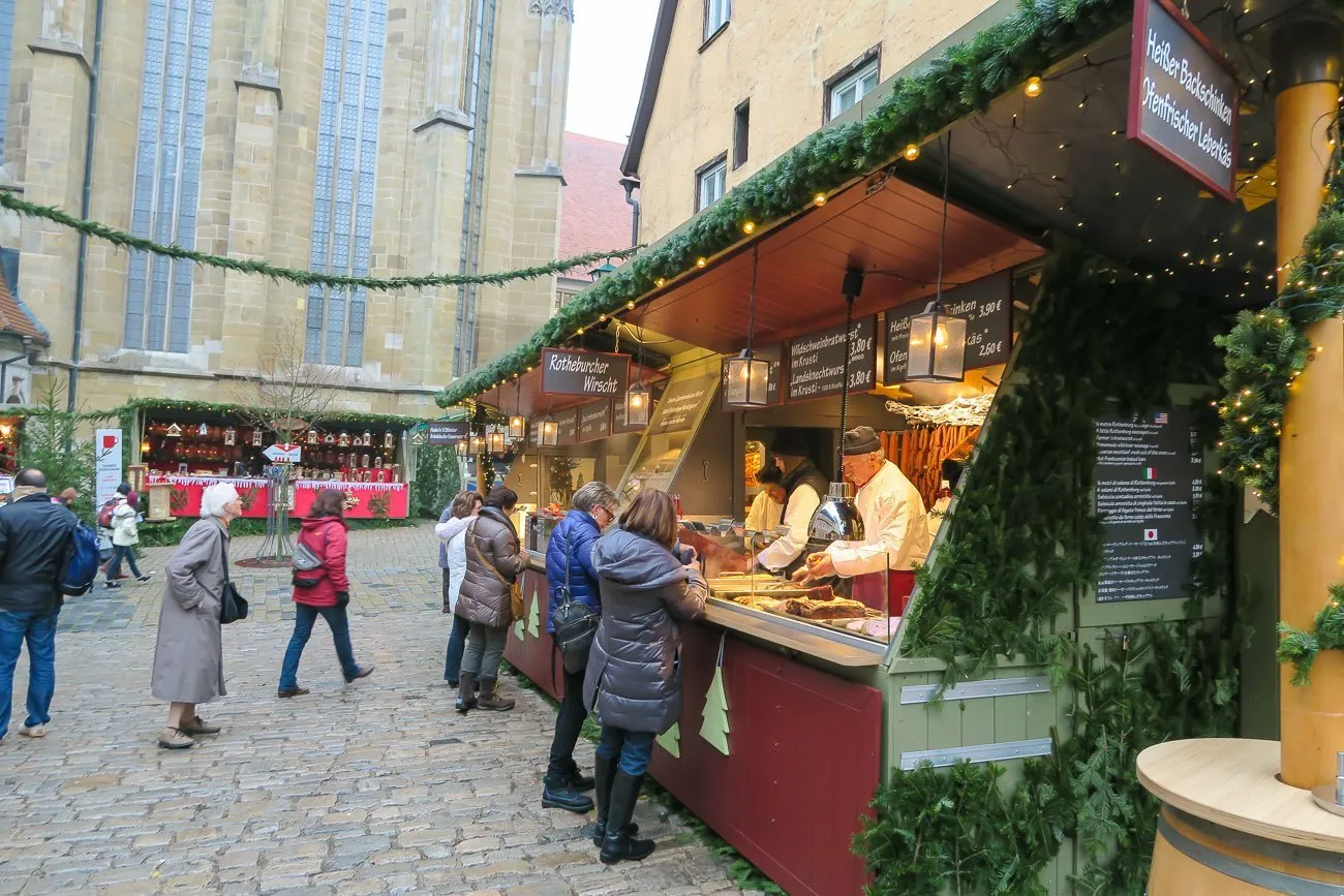 Shopping at the Rothenburg Christmas Market stalls
