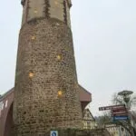 The Pointed Tower of Wertheim leans like the Leaning Tower of Pisa... kind of.