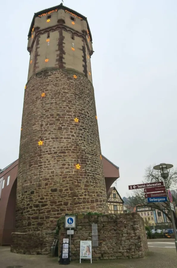 The Pointed Tower of Wertheim leans like the Leaning Tower of Pisa... kind of.