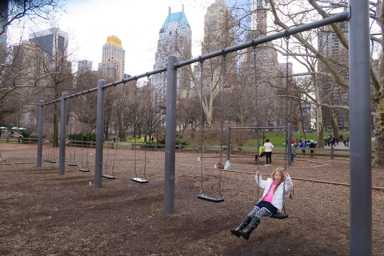 Central Park New York City playground near Columbus Circle