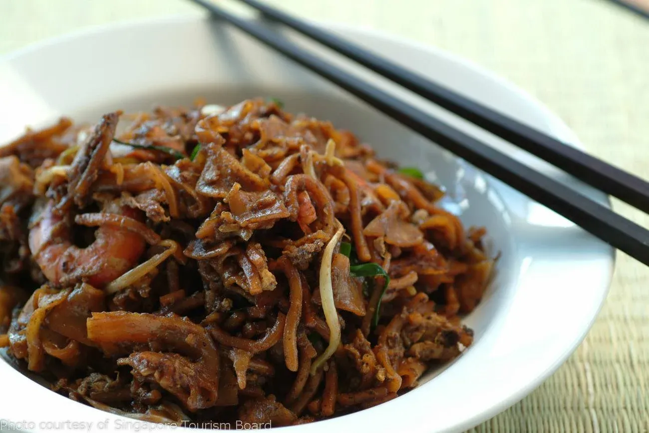 Char kway teow fried noodles - Singaporean food