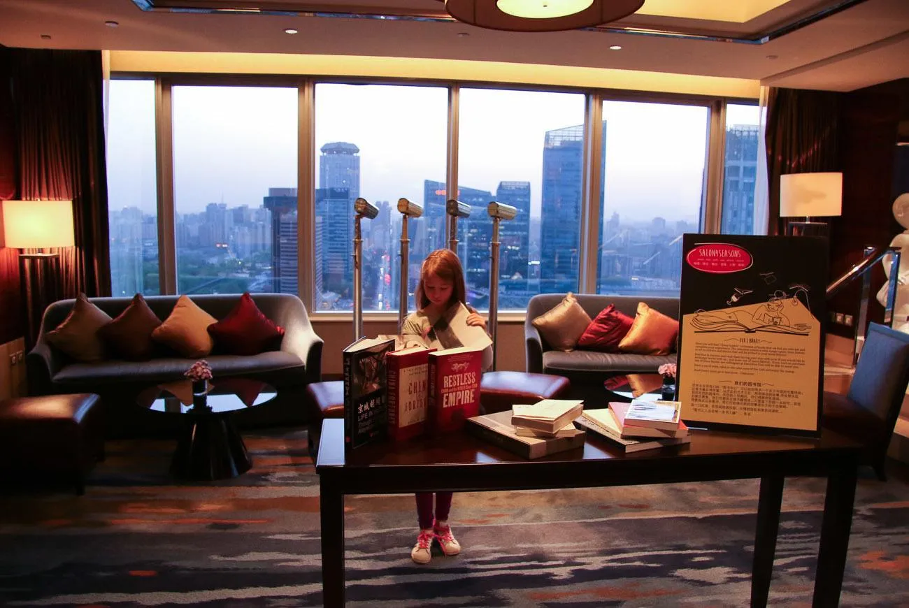 Loved chilling in the Four Seasons Hotel Beijing Executive Club library