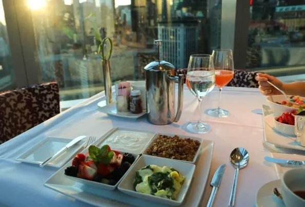 Healthy breakfast at Asiate in the Mandarin Oriental, New York