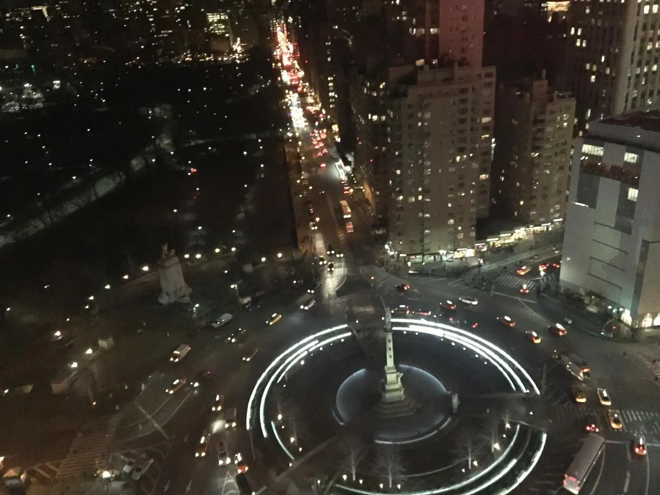 View of Columbus Circle from Mandarin Oriental, New York's Lobby Lounge