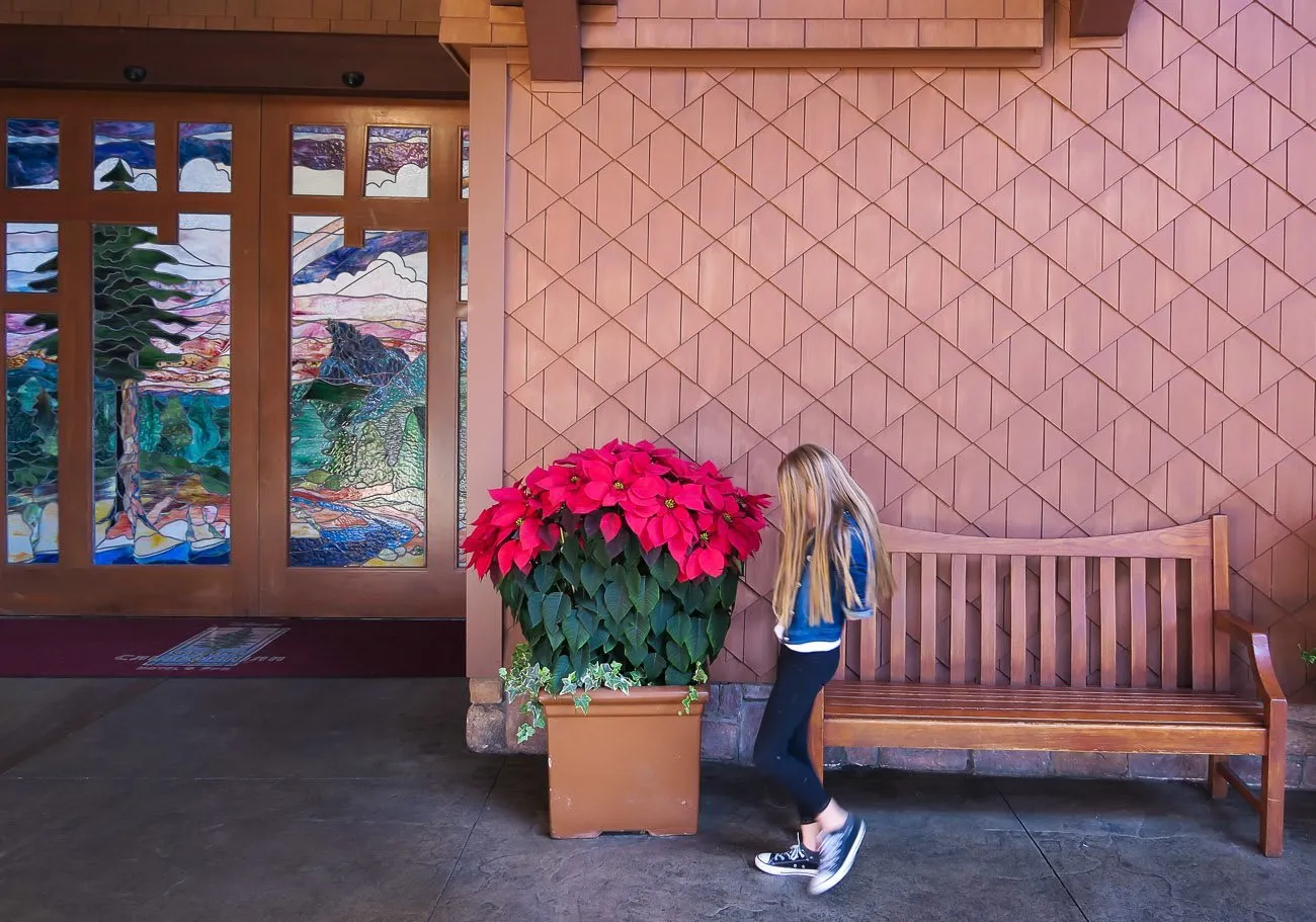 The entrance to Disney's Grand Californian Hotel and Spa