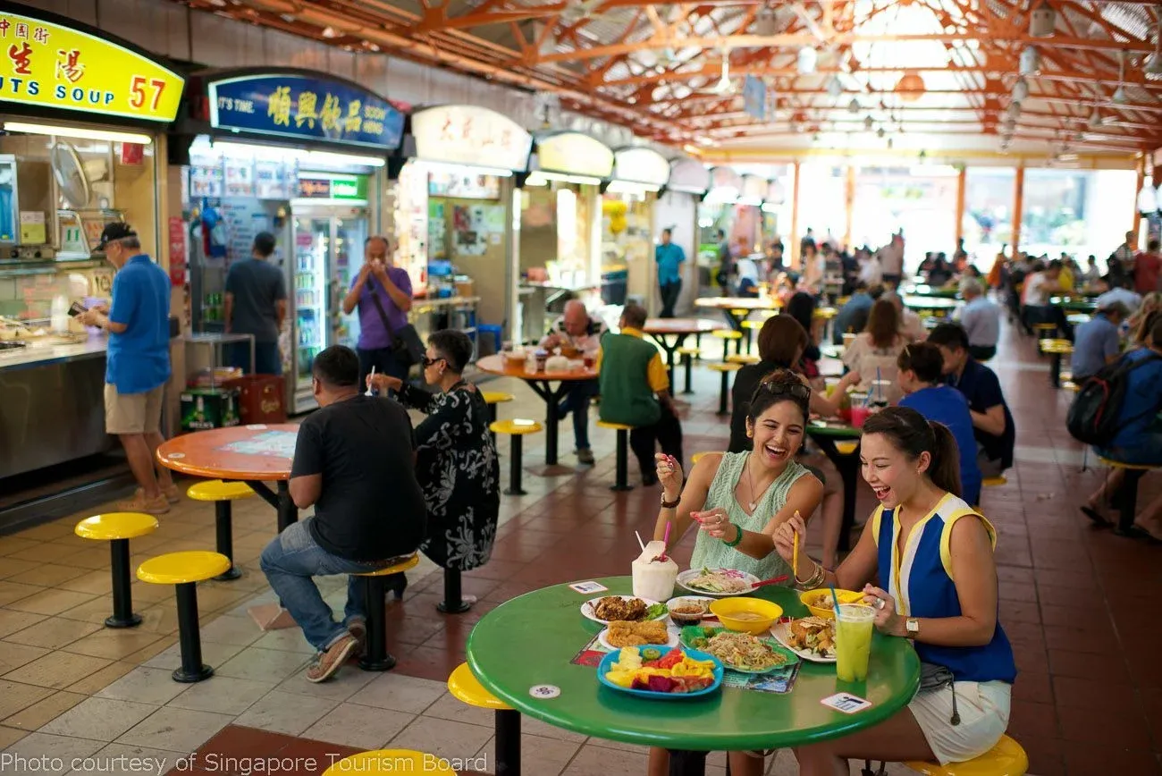 Eat at the Maxwell Hawker Centre in Singapore
