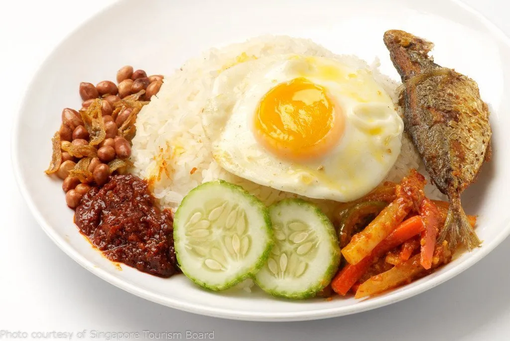 Nasi lemak - Singaporean food
