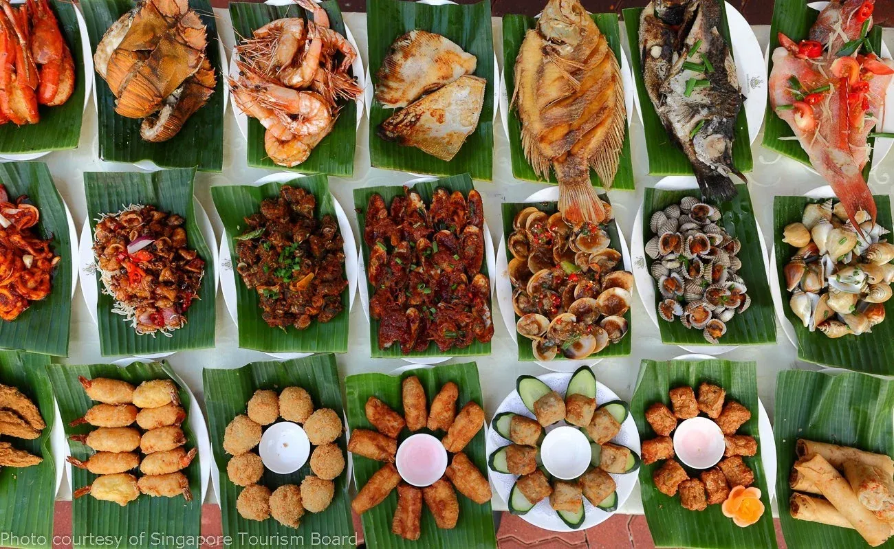 Nasi pedang is rice with multiple meat side dishes and very popular in Singapore