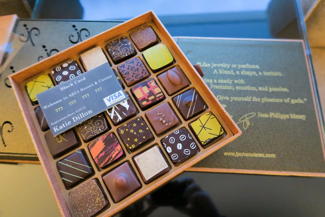 Chocolates from Aria Resort and Casino in Las Vegas