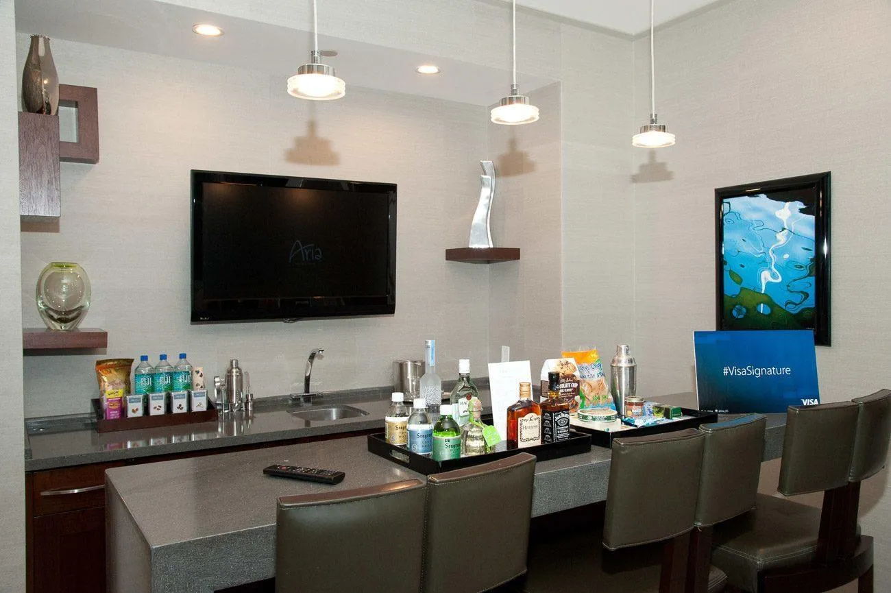 Bar in an Aria Sky Suite