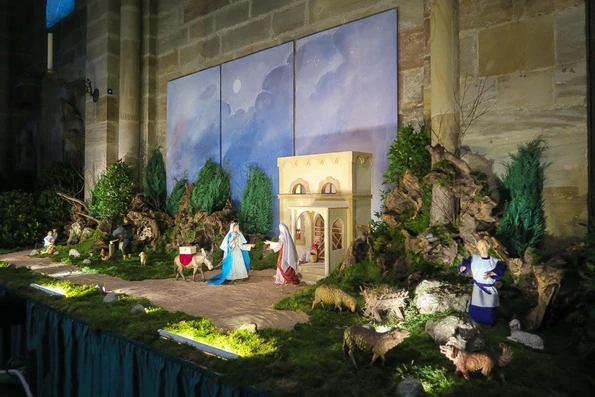 A nativity scene inside the Bamberg Cathedral