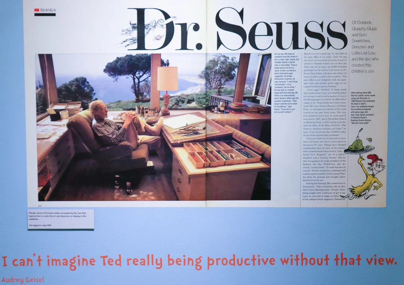 Dr. Seuss in his home office in La Jolla, CA