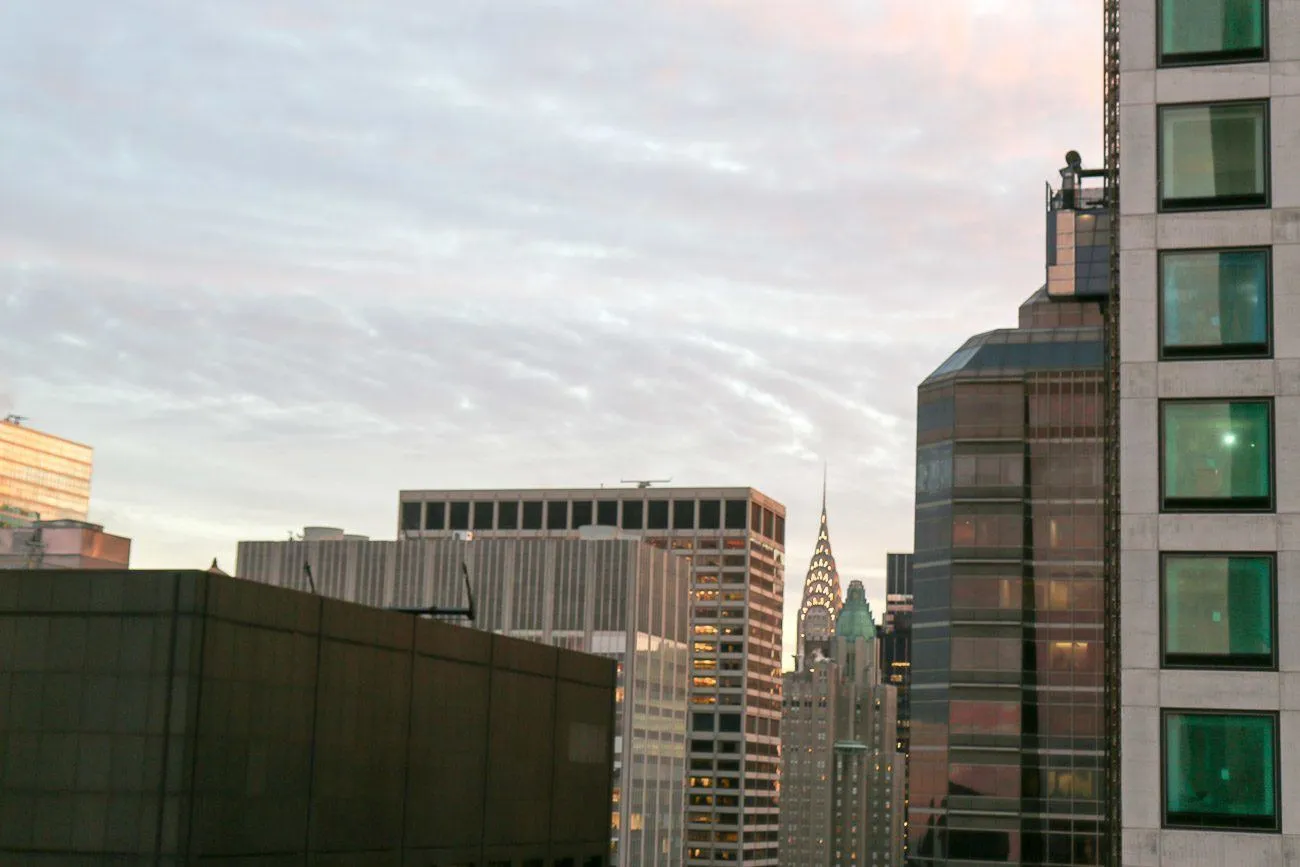 The Chrysler Building view from our Manhattan Suite at Four Seasons Hotel New York