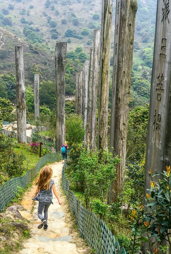 Walk the Wisdom Path near Hong Kong's Big Buddha.