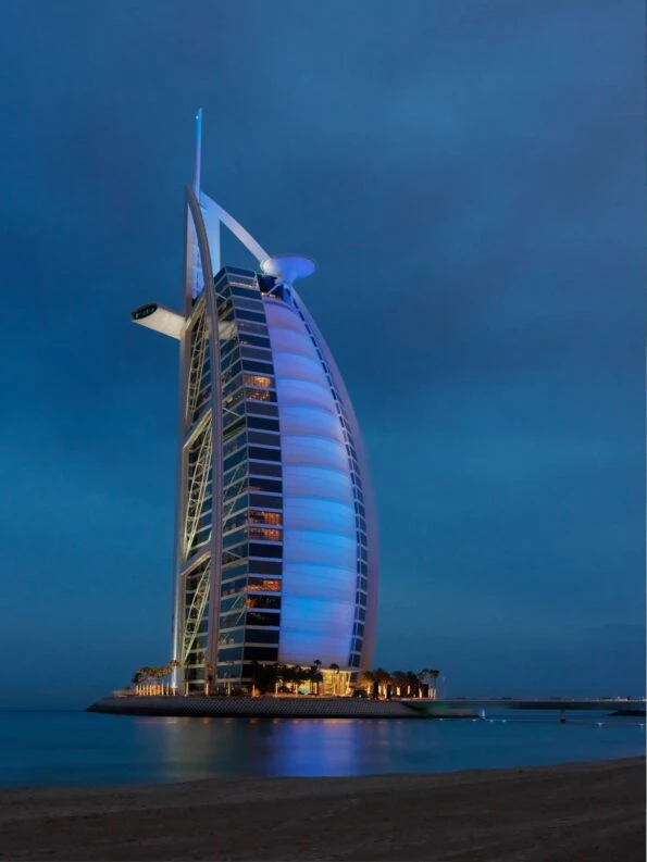 The seven-star Burj al Arab in Dubai