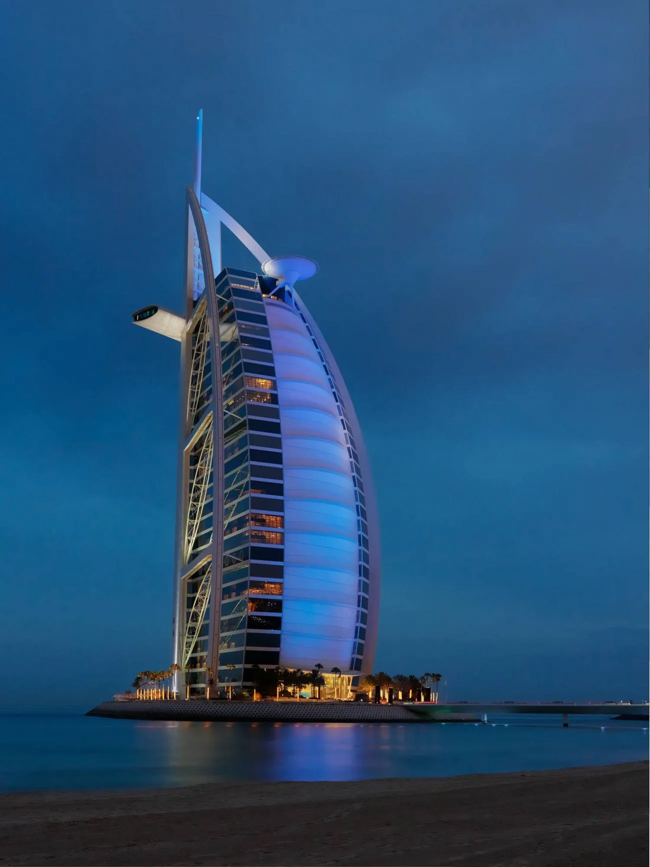 The seven-star Burj al Arab in Dubai