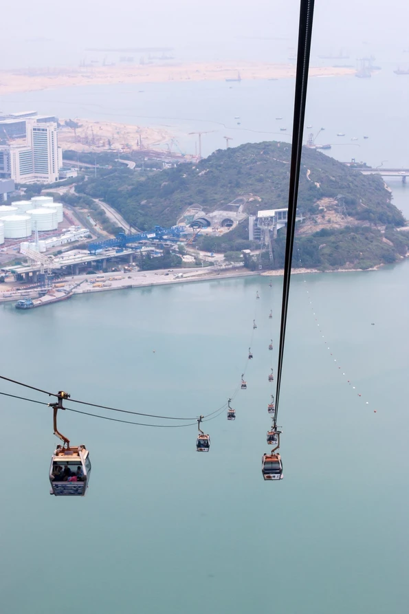Ngong Ping 360 cable car to the Big Buddha on Lantau Island, Hong Kong