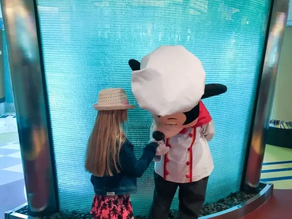 Chef Mickey character dining at Disney's Hollywood Hotel in Hong Kong