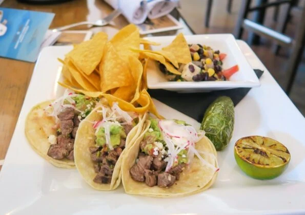 Amazing tacos at East Village Tavern and Bowl in San Diego
