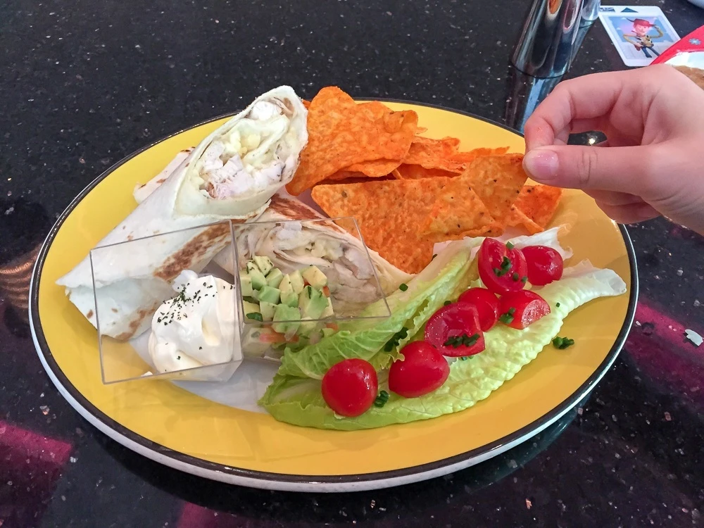 A quesadilla (Hong Kong style) at Disney's Hollywood Hotel Studio Diner restaurant.